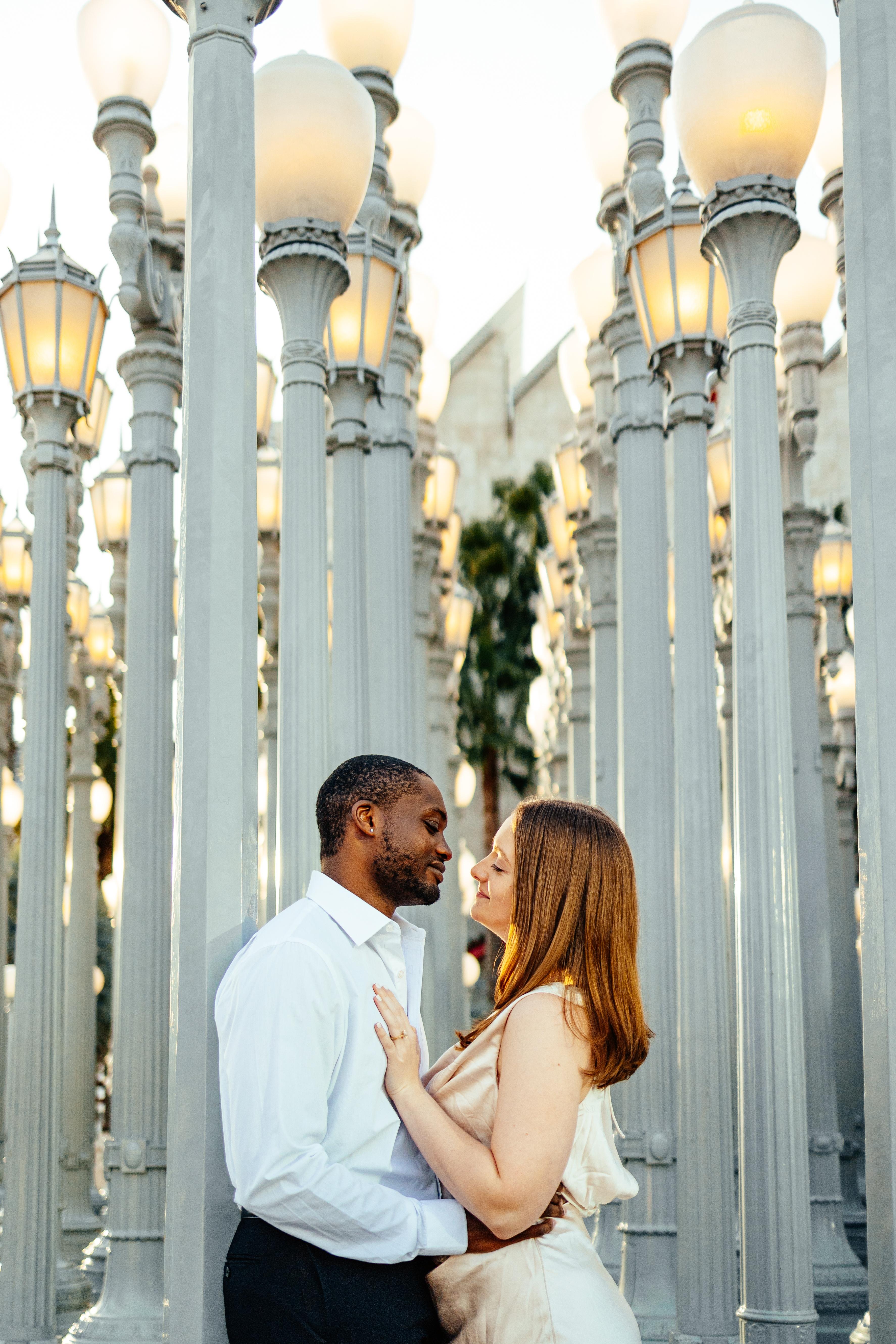 A Golden Hour Engagement Session at LACMA: Celebrating Lindsey & MJ