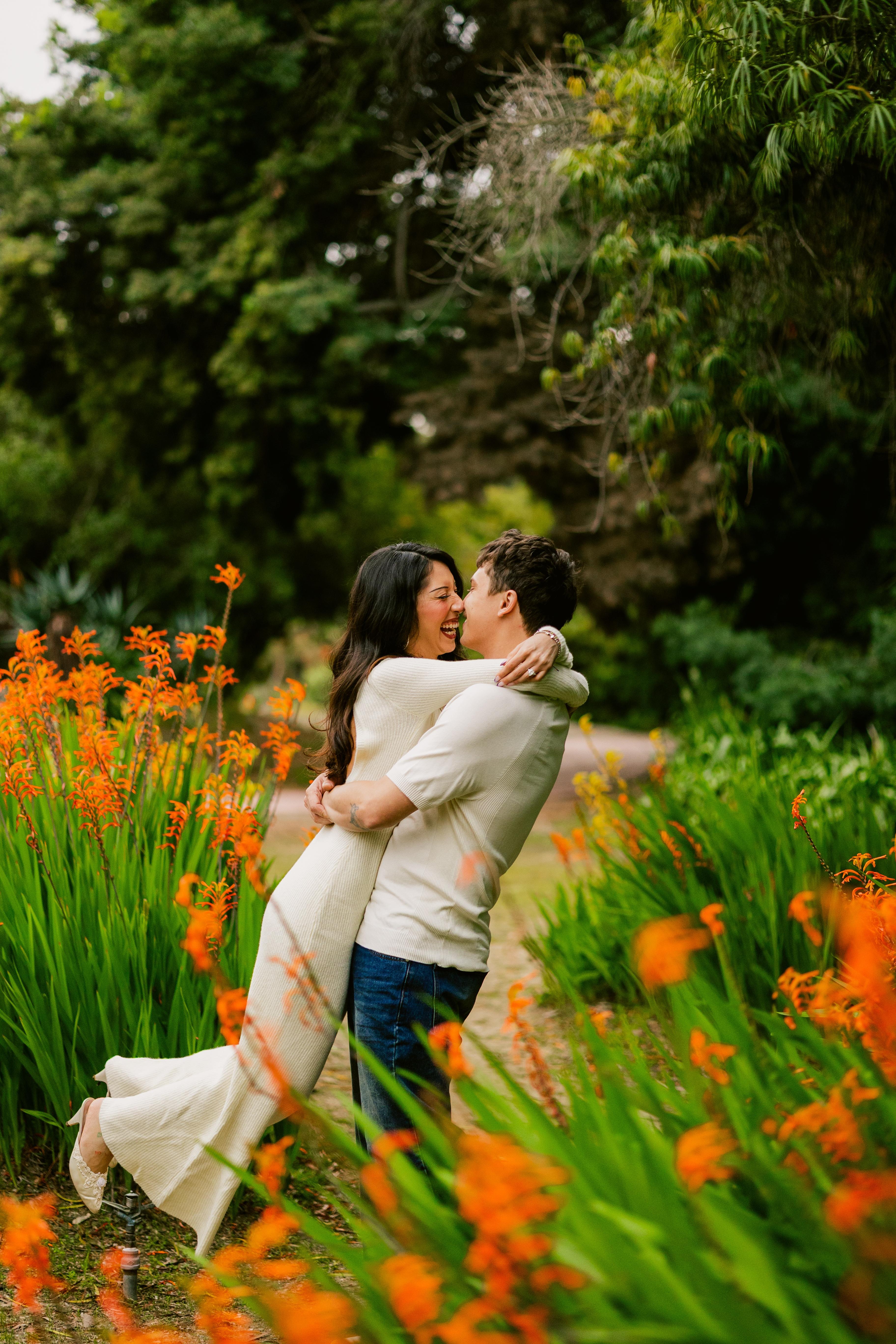 An Enchanting Engagement Session at the Los Angeles Arboretum & Botanical Gardens